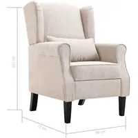 VidaXL Sessel Beige Stoff