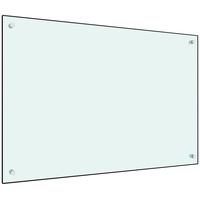 VidaXL Küchenrückwand Weiß 90x60 cm Hartglas