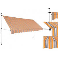 VidaXL Einziehbarmarkise 350 cm gelb/blau
