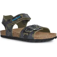 GEOX Jungen J Ghita Boy Sandal, Camouflage Green, 30