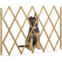 Relaxdays Hundeabsperrgitter, Schutzgitter für Tür & Treppe, Scherengitter ausziehbar