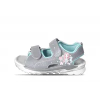 Ricosta Mädchen Sandalen SURF,Kinderschuhe,WMS:Mittel,Kids,Kinderschuhe,Sommerschuhe,Freizeitschuhe,Graphit/Frozen (450),28 EU