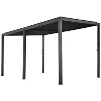 Floraworld Pergola mit Lamellendach 400 x 310 cm anthrazit