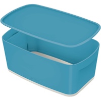 Leitz MyBox kleine Aufbewahrungsbox mit Deckel, Blau,