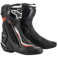 Alpinestars SMX Plus v2 Motorradstiefel, schwarz-weiss-rot, Größe 42