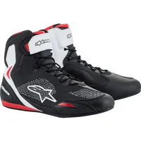 Alpinestars Faster 3 Rideknit Motorradschuhe, schwarz-weiss-rot, Größe 40 1/2