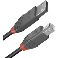 Lindy USB 2.0 Typ A an B Kabel Anthrazit
