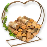 DanDiBo Ambiente Kaminholzregal Innen Metall Herz Kaminholzständer 2013221 XL