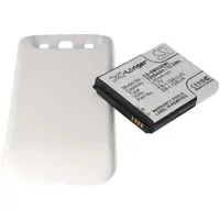 AccuCell Akku Galaxy S III, GT-I9300, Deckel marble-w, Smartphone