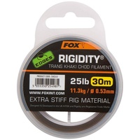 Fox Edges Rigidity Chod Filament 30m trans/khaki - Vorfachschnur