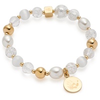 LEONARDO Armband Edelstahl, Glas Armbänder & Armreife Damen