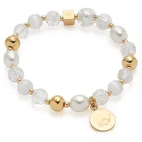 LEONARDO Hope Armband Edelstahl goldfarben mit Cat's Eye und