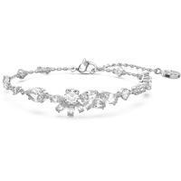 Swarovski Gema Armband, Verschiedene Schliffe, Blume, Weiß, Rhodiniert