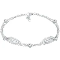 Elli Feder Layer Kristalle 925er Silber Armbänder & Armreife