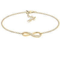 Elli Infinity Symbol Endlos Zirkonia 925 Silber Armbänder &