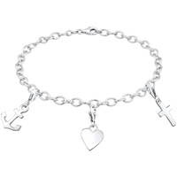 Elli Armband Anker Herz Kreuz 925 Sterling Silber
