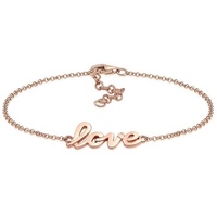 Elli Love-Schriftzug 925 Sterling Silber rosegold 16 Damen