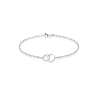 Elli Ringe Geo Kreise Minimal 925 Sterling Silber Armbänder