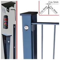 FA-Bausysteme Doppelstabzaun Anthrazit 6-5-6 Leiste 1230 mm 5 m