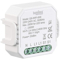 Luminea Home Control WLAN-Unterputz-Lichtschalter, App, für Siri, Alexa &