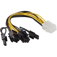 Adaptare 36052 Grafikkarten-Stromadapter (PCI-e, 6-polig weiblich auf 2X 6+2-polig