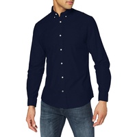 JACK & JONES Oxford Langarmhemd Navy Blazer / Slim
