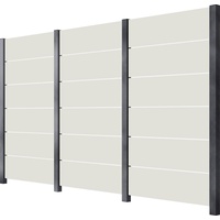 Staket pro Glaszaun 3,28 m grau/streifendekor