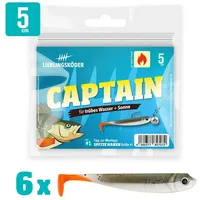 Lieblingsköder Gummiköder 5cm - 6 Gummifische, Farbe Lieblingsköder:Captain