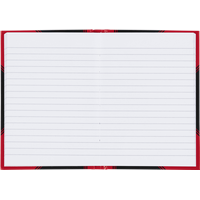Bantex Notizbuch Chinakladde DIN A6 liniert, schwarz/rot Hardcover 192