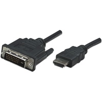 Manhattan HDMI auf DVI-Kabel HDMI-Stecker auf DVI-D 24+1pol. Stecker