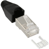 InLine 74510S 10er Pack Crimpstecker RJ45 geschirmt, mit Knickschutz
