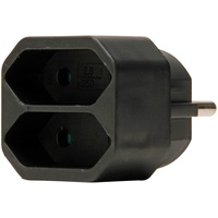 Kopp Euro Adapter 2-Fach, 1 Stück, schwarz,