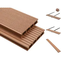 VidaXL WPC Terrassendielen mit Montagezubehör 16 m2 2,2 m