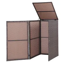 CASARIA Mülltonnenbox 115 x 80 x 65 cm braun