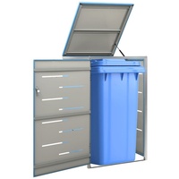 VidaXL Mülltonnenbox für 1 Tonne 69x77,5x115 cm Edelstahl