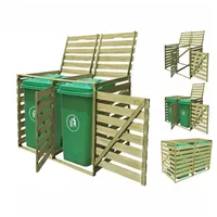 VidaXL Mülltonnenbox für 2 Tonnen 240 l Imprägniertes Holz