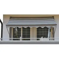 Angerer Klemmmarkise Exklusiv 400 cm grau/weiß