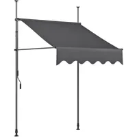 Garden Pleasure Klemmmarkise 200 x 120 cm granit