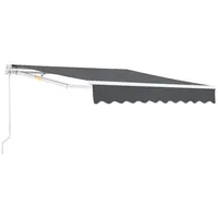 En casa® Gelenkarmmarkise Bitonto 350 x 250 cm dunkelgrau