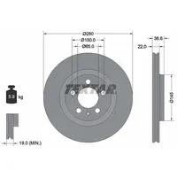 Textar Bremsscheibe PRO+