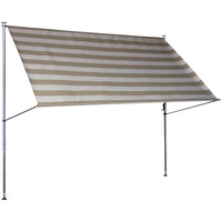 Angerer Klemmmarkise Premium 250 cm taupe/weiß