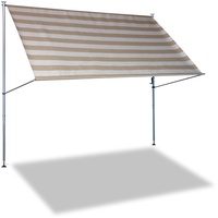 Angerer Klemmmarkise Premium 300 cm taupe/weiß