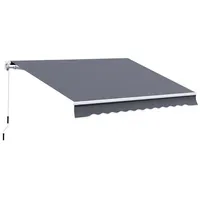 Outsunny Gelenkarmmarkise für Wandmontage 400 x 300 cm grau