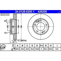 ATE Bremsscheibe 24.0128-0200.1