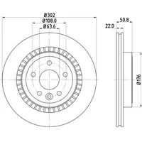 Hella Bremsscheibe Volvo: Xc60 8DD355116-191