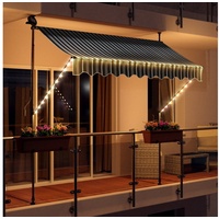 Swing&Harmonie LED - Markise mit Kurbel Klemmmarkise Balkonmarkise mit