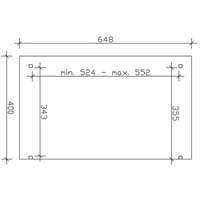 SKANHOLZ Sanremo 648 x 400 cm Fichtenholz schiefergrau