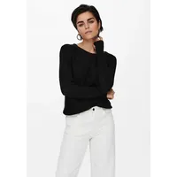 Only Damen ONLGEENA XO L/S KNT NOOS Pullover, 15113356,Schwarz,L