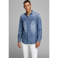 JACK & JONES Essential Sheridan Langarmhemd Medium Blue Denim