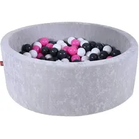 Knorrtoys Bällebad soft grey inkl 300 Bälle creme/grey/rose